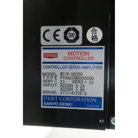 Toyoda Sanyo Denki Controller 200V-Ac Servo Drives And Amplifier MC1K-U030V